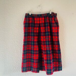 Vintage Pendleton Boyd Tartan Wool Plaid Midi Skirt